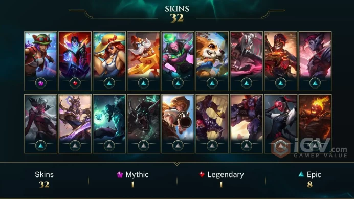 [EUW] - Gold IV / 33 Skins / Changeable Mail | Instant Delivery | Lifetime Warranty | 100% Handmade & Secure | 24/7 Support