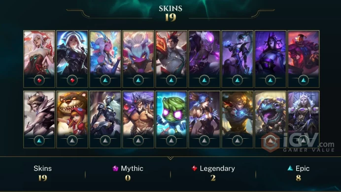 [EUW] - Silver I / 19 Skins / Changeable Mail | Instant Delivery | Lifetime Warranty | 100% Handmade & Secure | 24/7 Support