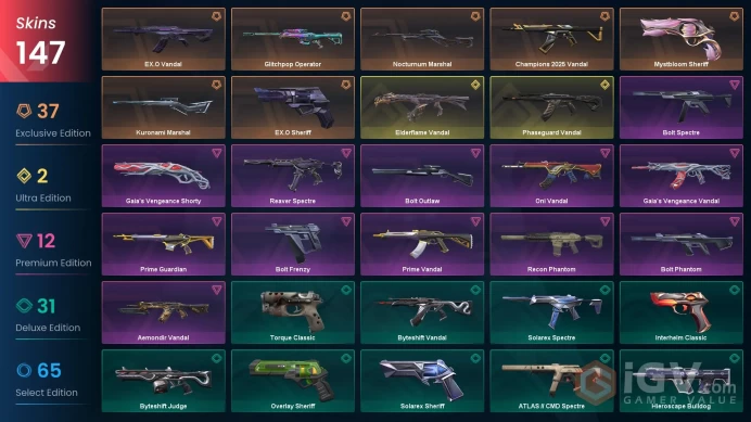 LOL + VALO %50 Cheap VP - 16 Paid Vandal - Champions 2025 Set - Nocturnum Set - EX.O Set - Bolt Set - PhaseGuard Vandal - Singularity Vandal - 