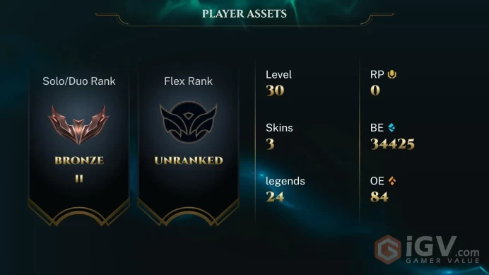 EUNE S16 Bronze II (0 LP) Champs:24 Instant delivery BE: 34425 Honor lvl:3 Unverified e-mail smurf lvl 30 ranked ready New sezon 2026