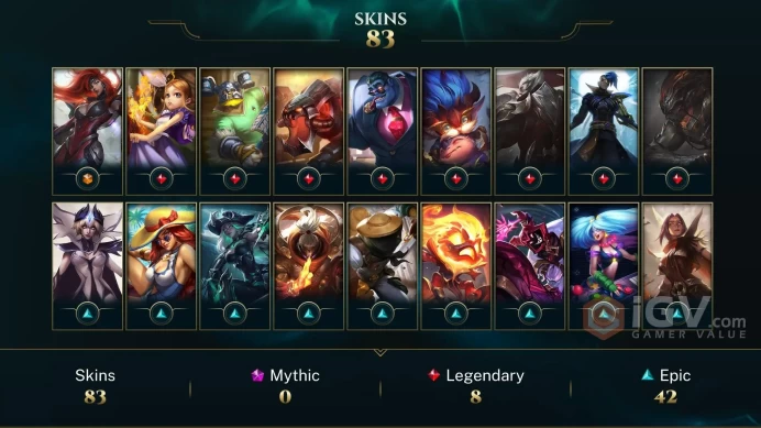 【TR 】Level 238 150 Champ/ 83 Skins Full Access High Quality Account Instant Delivery️
