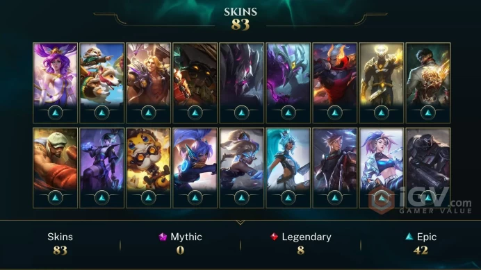 【TR 】Level 238 150 Champ/ 83 Skins Full Access High Quality Account Instant Delivery️