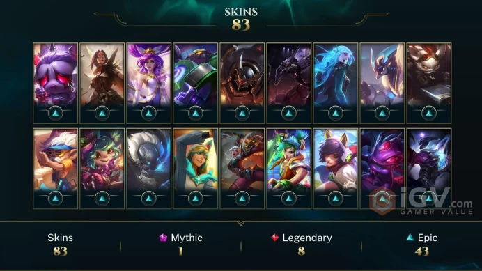 【TR 】Level 242    125 Champ/ 83 Skins   Full Access  High Quality Account  Instant Delivery️