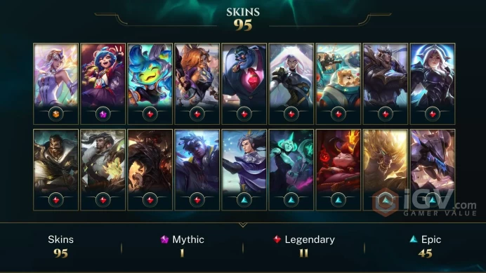 【TR 】Level 235 150 Champ/95 Skins Full Access High Quality Account Instant Delivery️