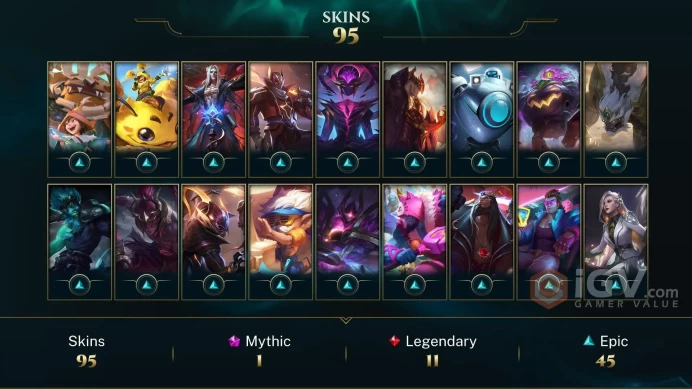 【TR 】Level 235 150 Champ/95 Skins Full Access High Quality Account Instant Delivery️