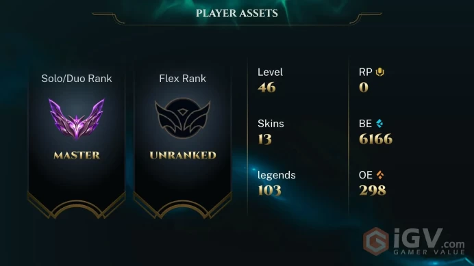 EUW / S16 MASTER / 103 CHAMPS / 13 SKINS / 70W/38L / 65%WR / HONOR 4 / CHANGEABLE EMAIL / 5 MIN. 24/7 DELIVERY #L1/105526MR28