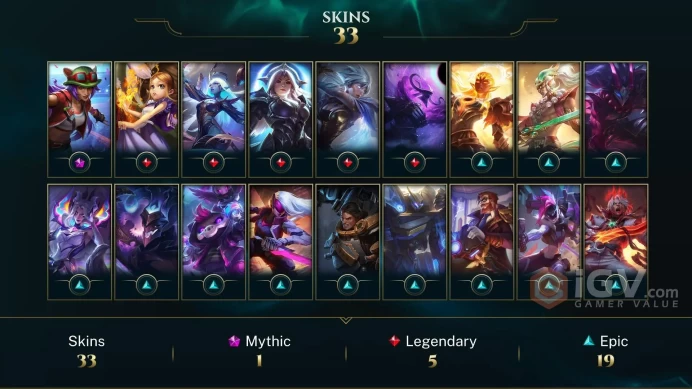 【TR 】Level 90    84 Champ/ 33 Skins   Full Access  High Quality Account  Instant Delivery️