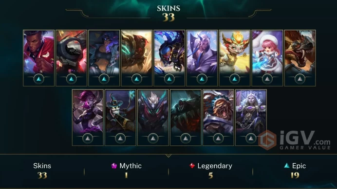 【TR 】Level 90    84 Champ/ 33 Skins   Full Access  High Quality Account  Instant Delivery️