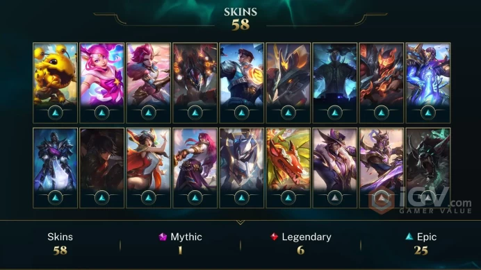 EUW 87 Skins 141 Champs | Cosmic Blade Master Yi | Masque of the Black Rose Elise | Three Honors Shen | Three Honors Akshan | O7896