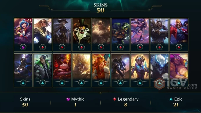 【TR 】Level 176    82 Champ/50  Skins   Full Access  High Quality Account  Instant Delivery️