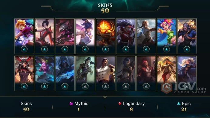 【TR 】Level 176    82 Champ/50  Skins   Full Access  High Quality Account  Instant Delivery️