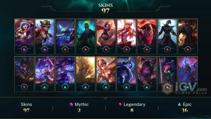 【TR 】Level 242    150 Champ/ 98 Skins   Full Access  High Quality Account  Instant Delivery️
