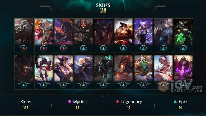EUW MASTER(557LP) %62WR / 101 CHAMP / 24 GOOD SKINS / 3.4K BE / HONOR 5 / HANDMADE / SAFETY / FULL ACCES / LIFETIME WARRANTY / CHEAP