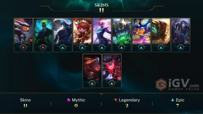 VN  12 SKINS  GOLD 1  62 CHAMPIONS  43 LEVEL  INSTANT DELIVERY  FULL ACCESS  FE9k5 