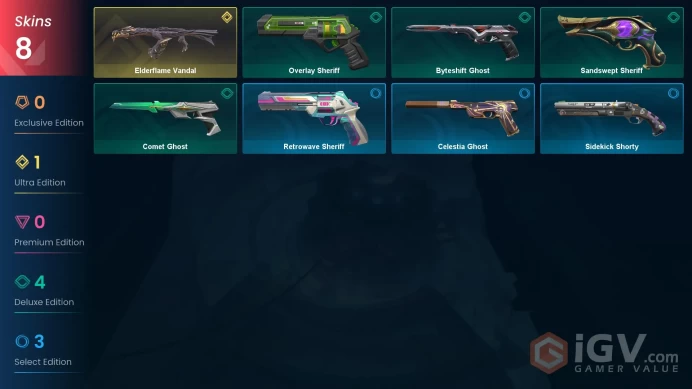 EU | 124 LVL | 23 Ag | 50 VP | 8 skins | Elderflame Vandal |	V0022