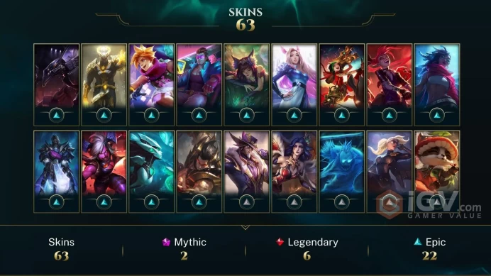 【TR 】Level 220 124 Champ/ 64 Skins Full Access High Quality Account Instant Delivery️