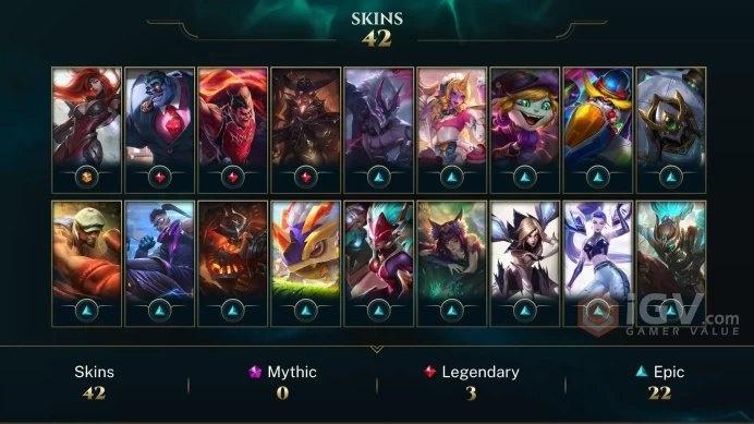 【TR 】Level 131    100 Champ/ 42 Skins   Full Access  High Quality Account  Instant Delivery️