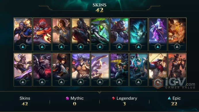【TR 】Level 131    100 Champ/ 42 Skins   Full Access  High Quality Account  Instant Delivery️