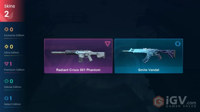 EU 2 skins | Radiant Crisis 001 Phantom | Smite Vandal | V0279
