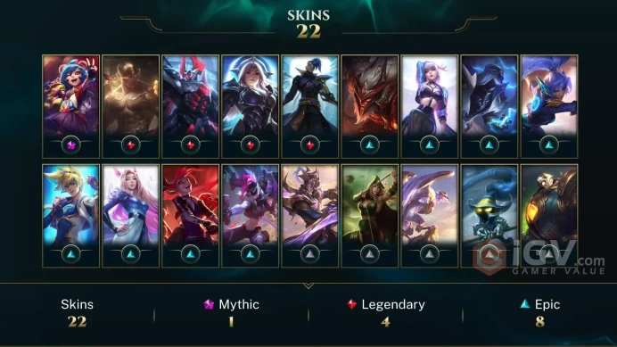 【TR 】Level 59    53 Champ/ 22 Skins   Full Access  High Quality Account  Instant Delivery️
