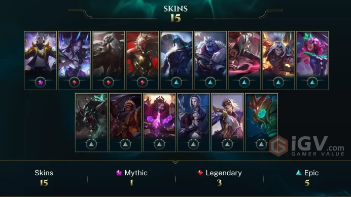 EUW D2- %70 WR-18 PERFECT SKIN - 100 CHAMP- 22K B,E-  EMAIL CHANGEABLE - INSTANT DELIVERY