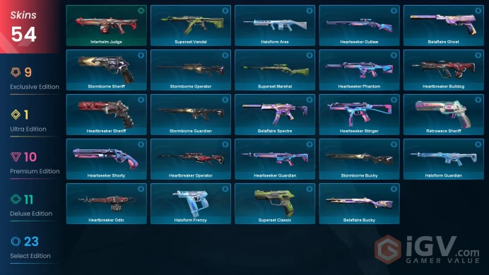 EU/TR - 18 Premium Skins-Reaver Butterfly Knife-Reaver Karambit-Soulstrife Scythe-VCT25 x Classic-Forsaken Vandal-Kuronami Vandal / Full Access