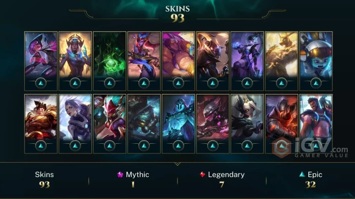 【TR 】Level 194    140 Champ/ 93 Skins   Full Access  High Quality Account  Instant Delivery️