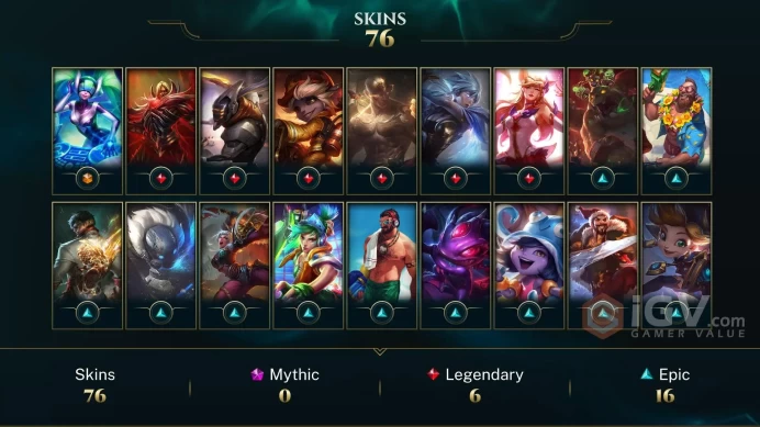 【TR 】Level 100    124 Champ/ 76  Skins   Full Access  High Quality Account  Instant Delivery️