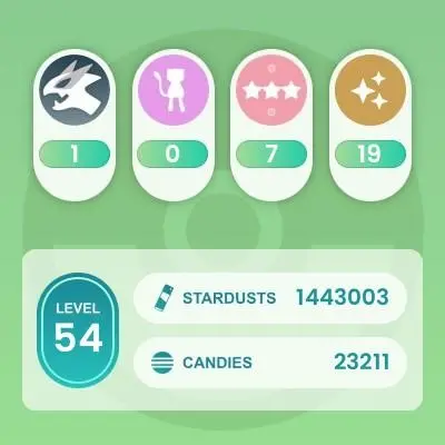 ACm1173 -Level 54 | 1.4M dust | x19 shiny x7 100IV | CP3000+(3) CP2000+(13) | Necrozma | 1x Salamence and Tyranitar Shiny Shadow