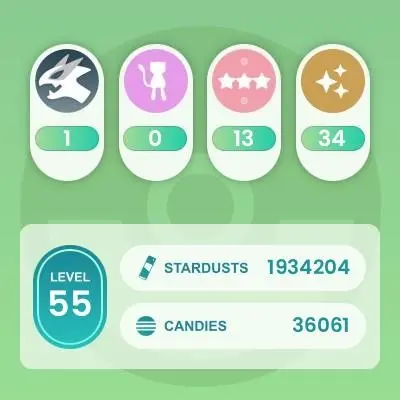 ACm1210 -lv 55 Instinct | x4 3000CP | x15 2000CP | x1 Legendary | x34 shiny | x13 100IV | Kyurem | 100IV 3000CP+ Salamence Hydreigon x2 Tyranita