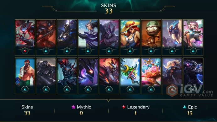 Europe West Victorious Maokai - Eternum Nocturne - Shadowfire Kindred - Lv 138 | 64 Champs | 33 Skins FULL ACCESS A10