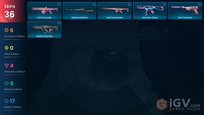 36 Skin // EU-TR // Kuronomi + Mystloom + Singularity + Xerofang + Neo Frontier + Reaver + Prime + Magepunk + 2 Knife // FULL Access // Silver 3