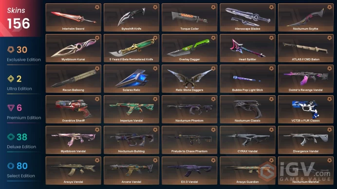 [KOREA] 156 Skins | 14 Knife | Full Acces | Protocol 781-A Phantom /Phaseguard Vandal / VCT25 x FUR Classic /EX.O Vandal | 