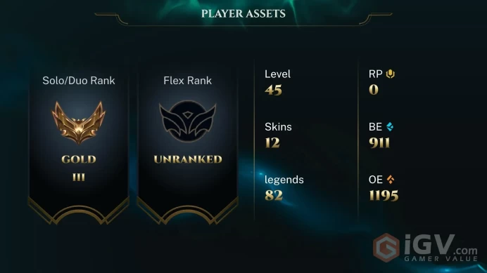 [EUW] - Gold III / 12 Skin / Changeable Mail | Instant Delivery | Lifetime Warranty | 100% Handmade & Secure | 24/7 Support