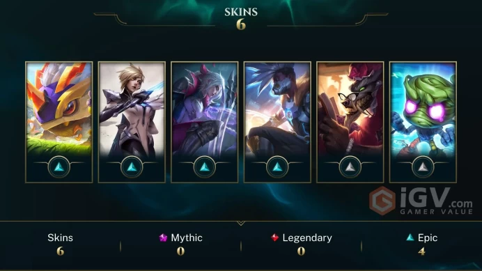 [EUW] - Gold II / 6 Skins / Changeable Mail | Instant Delivery | Lifetime Warranty | 100% Handmade & Secure | 24/7 Support