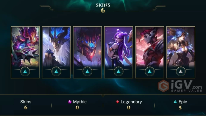 [EUW] - Silver III / 6 Skins / Changeable Mail | Instant Delivery | Lifetime Warranty | 100% Handmade & Secure | 24/7 Support