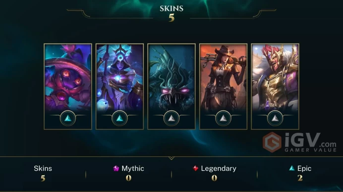 [EUW] - Gold II / 5 Skins / Changeable Mail | Instant Delivery | Lifetime Warranty | 100% Handmade & Secure | 24/7 Support