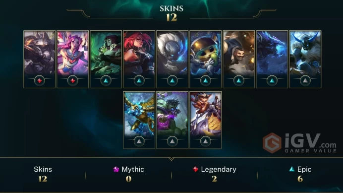 [EUW] - Silver III / 12 Skins / Changeable Mail | Instant Delivery | Lifetime Warranty | 100% Handmade & Secure | 24/7 Support