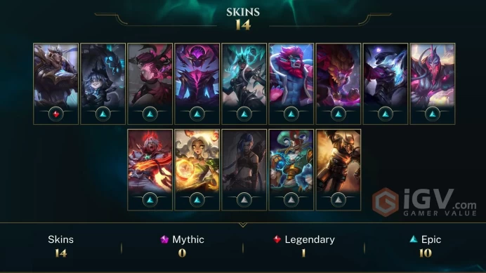 [EUW] - Silver II / 14 Skins / Changeable Mail | Instant Delivery | Lifetime Warranty | 100% Handmade & Secure | 24/7 Support