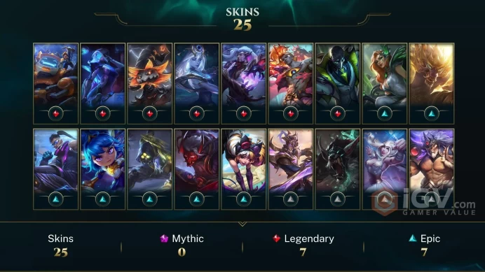 LAS 28 SKINS GOLD 2 92 CHAMPIONS 91 LEVEL INSTANT DELIVERY FULL ACCESS FFHwL