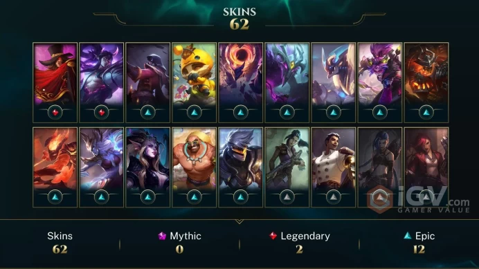  LAS  62 SKINS  GOLD 3  106 CHAMPIONS  149 LEVEL  INSTANT DELIVERY  FULL ACCESS  FFTcf 