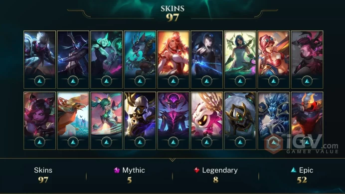 EUW -(S16) PLATIN 4 %100WR- LAST SEASON DIA-116 Champ - 97 Good Skins(3 Ultimate, 5 Mythic, 8 Legendary, 52 Epic) - FULL ACCES - SAFETY - CHEAP