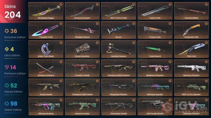 Eu-Europe | Arcane Bundle | Onimaru Kunitsuna | Champions 2023 Vandal | Champions 2024 Phantom | 204 Skins | Level 508 | Full Acces