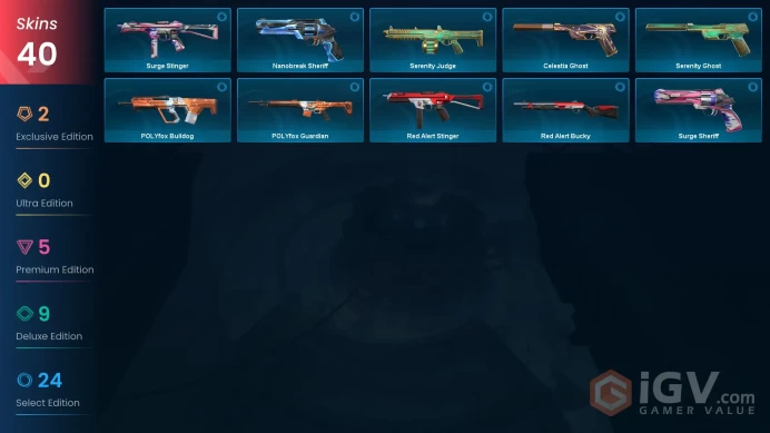 EU/TR - Ruin Dagger-Oni Phantom-Glitchpop Vandal-Reaver Vandal-Gaia's Vengeance Vandal-Valiant Hero Operator-Gaia's Vengeance Ghost/ Full Access
