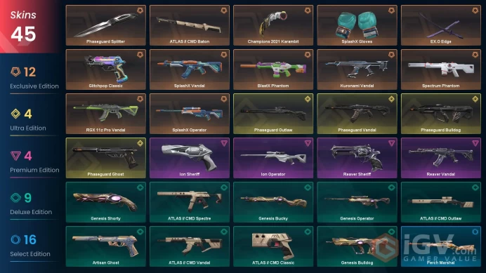 Latam | Champions 2021 Karambit, Phaseguard Bundle [Full], Kuronami Vandal, Spectrum Phantom, Reaver Vandal, Reaver Sheriff, Ion Operator
