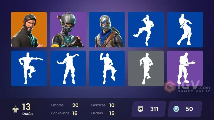 FA - [PC/PSN/XBOX] 13 skins | The Reaper | Blue Squire | Royale Knight | Elite Agent | Rogue Agent | Leviathan | Dark Voyager | Rabbit Raider