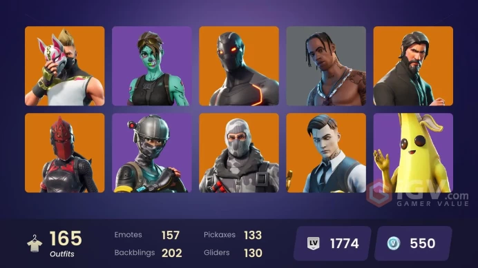 PC/PSN/Xbox/Nintendo 87 skins | Eon | Travis Scott | Astro Jack | Gold Meowscles | Gold Brutus | Gold Midas | Ravage | Raptor | Eternal Knight |