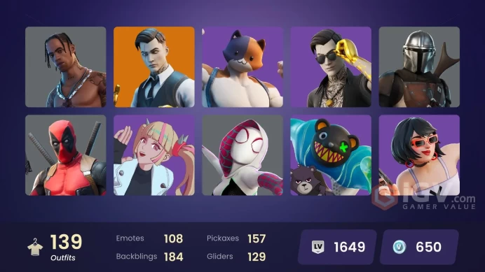 [PSN/XBOX/PC] 139 skins | Travis Scott | Gold Midas | Gold Brutus | Gold Meowscles | Clutch | Cloud Striker | Point Patroller | Lina Scorch |