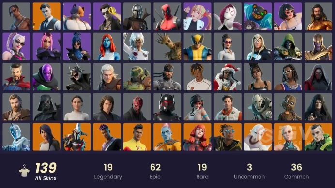 [PSN/XBOX/PC] 139 skins | Travis Scott | Gold Midas | Gold Brutus | Gold Meowscles | Clutch | Cloud Striker | Point Patroller | Lina Scorch |