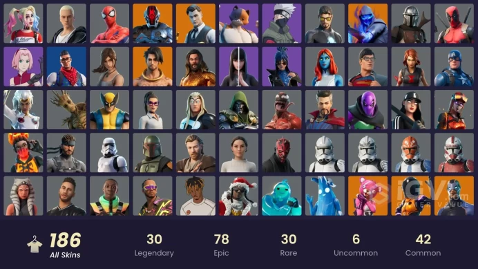 [PSN/XBOX/PC] 187 skins | Gold Midas | Gold Brutus | Gold Meowscles | Naruto Uzumaki | Prodigy | Snake Eyes | Blue Striker | Carbon Commando